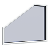 Angled fixed windows