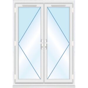 uPVC French Doors Clear Glazed - Smart Secure with Kubu®